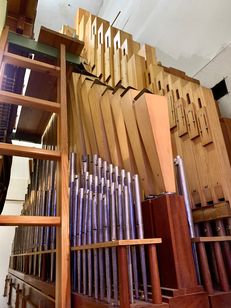 Ein Blick ins Innere des Instrumentes.